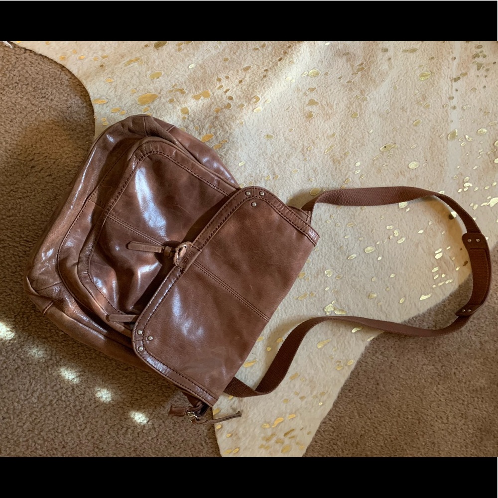 Brown leather bag